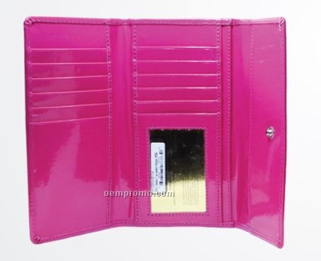 Breast Cancer Awareness Logo Ladies' 2-sided Credit Card Wallet
