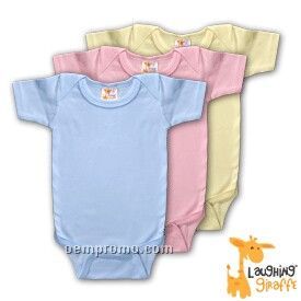 Infant Short Sleeve Cotton Onesie ( Pastels)