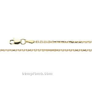 Ladies' 7" 14ky 1-3/4mm Cable Chain Bracelet