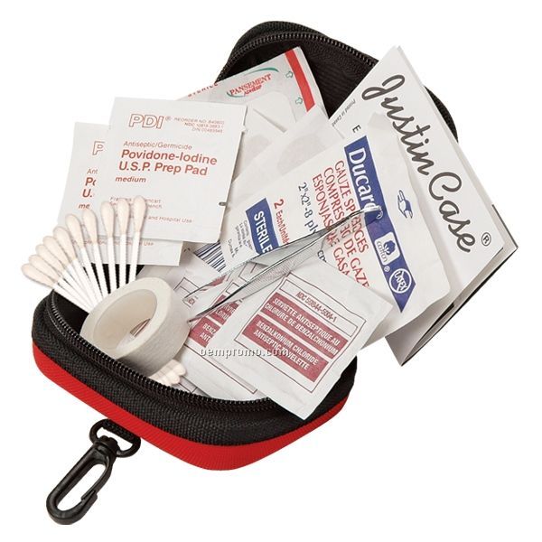 Trekker Basic First Aid Kit W/ Hook & Belt Loop Attachment