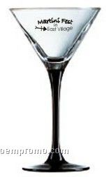 10 Oz. Martini Glass With Black Stem