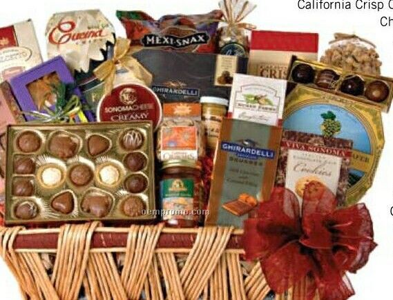 California Bounty Gift Basket With Crackers
