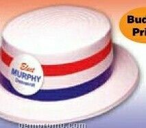Imported Budget Ad Skimmer Plastic Blank Straw Hat