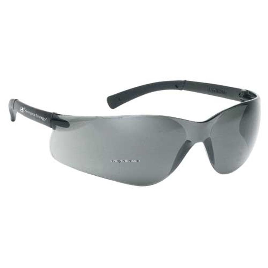 Lightweight Wrap-around Safety Eyeglasses (Gray Lens/Gray Frame)