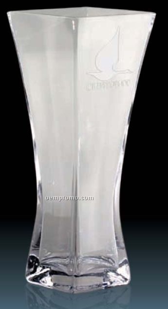 Square Mouth Glass Vase Award / 10"