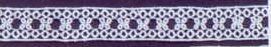 3/4" White Flower Center Tatting Lace Fabric With Curly Cue Trim