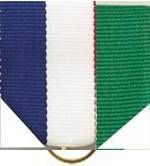 Pin Drape Ribbon, Blue-white-green W/ Jump Ring