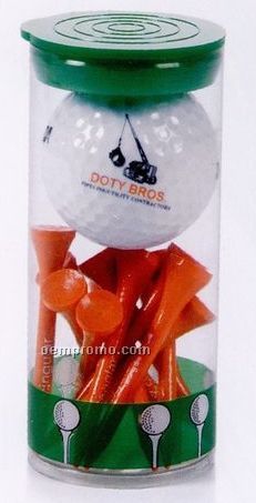 Pinnacle Gold Precision Golf Ball & Tee Promo Paks (1 Ball & 2 1/8