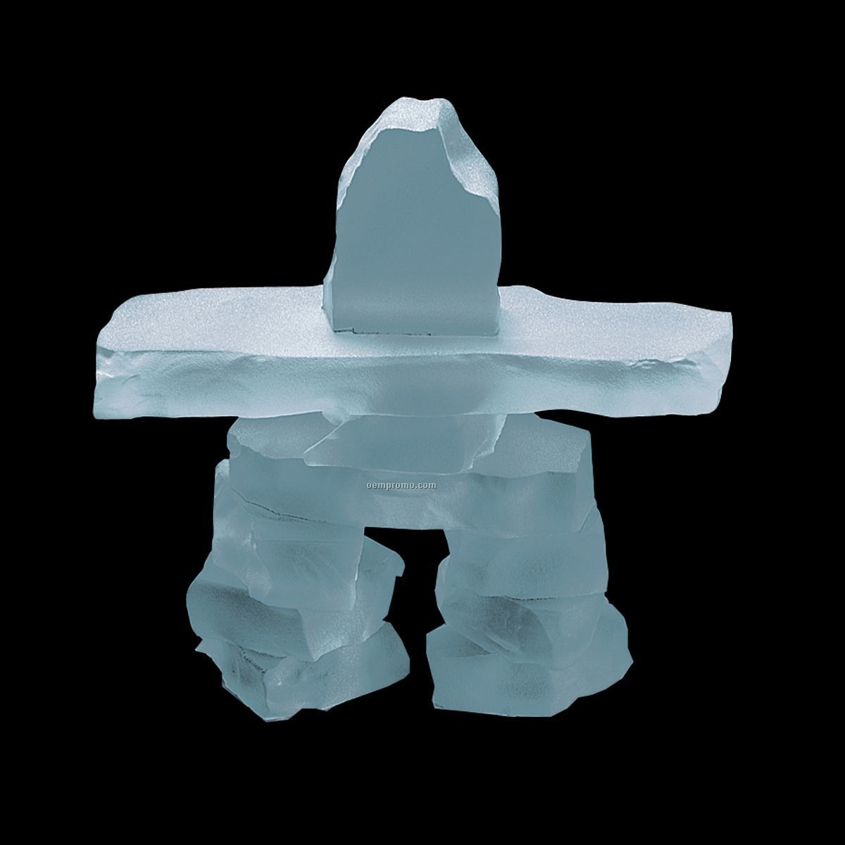 6" Frosted Inukshuk Sculpture