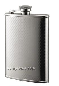 8 Oz. Flask With Small Checkered Pattern