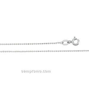 Ladies' 7" 14kw 1mm Bead Chain Bracelet