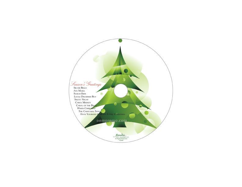Merry Christmas 3 Tree Greeting Card With Matching CD