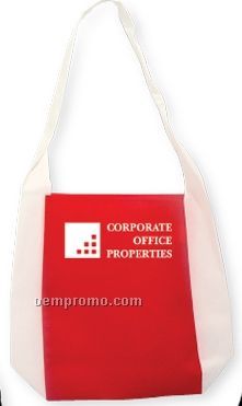 Red/ White Canvas/ Woven Tote Bag (Printed)