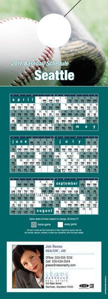 Seattle Pro Baseball Schedule Door Hanger (4