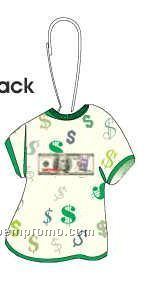Vegas Slot Machine On $100 Bill T-shirt Zipper Pull
