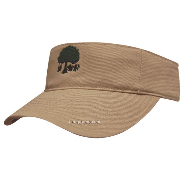 Washed Chino Twill Low Profile Youth Visor (6 1/2 To 7 1/8 Size)