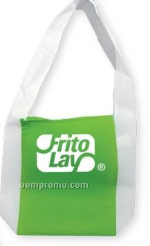 Green/ White Canvas/ Woven Tote Bag (Printed)