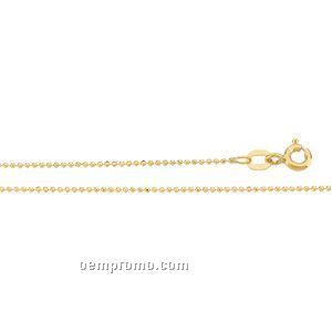 Ladies' 7" 14ky 1mm Bead Chain Bracelet