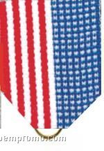Pin Drape Ribbon, U.s. Flag W/Jump Ring