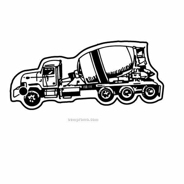 Stock Shape Collection Cement Truck Key Tag
