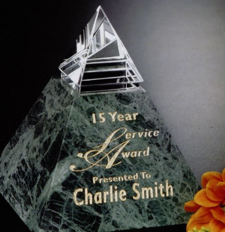 Verde Gallery Crystal & Marble Vernita Peak Award (4 1/2")