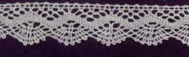 1-3/16" Ecru Brown Fan Cluny Lace Fabric