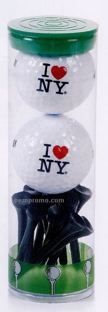 Pinnacle Gold Precision Golf Ball & Tee Promo Paks (2 Ball & 2 1/8" Tees)