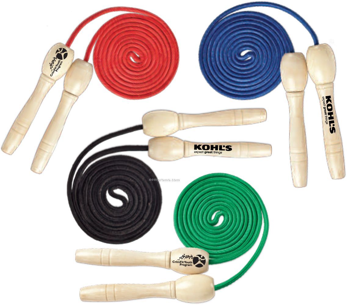 Wooden Handle Jump Rope - 9 Feet Long (108 Inches)