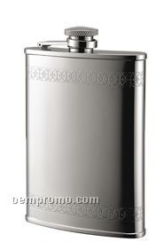 8 Oz. Mirror/ Calendered Finish Flask