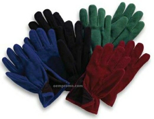 Eco Fleece Zipper Glove - (Black)