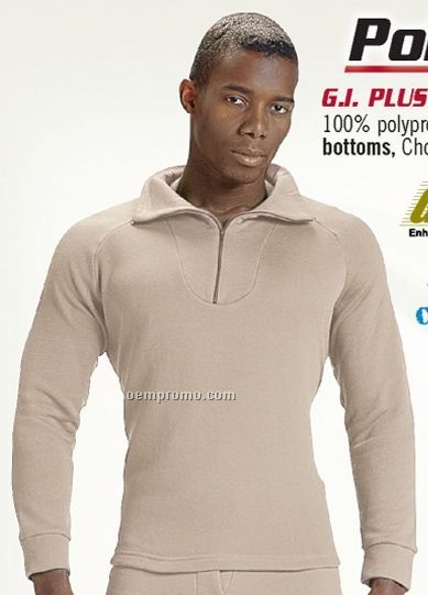 Gi Plus Desert Sand Beige Zip Top Polypropylene Underwear
