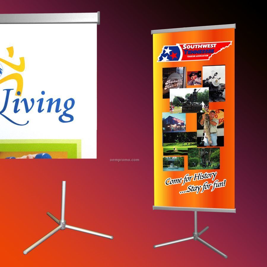 Adjustable Banner Stand/2 - 23.5" X 72" Banners