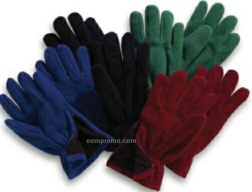 Eco Fleece Zipper Glove - One Size - Maroon