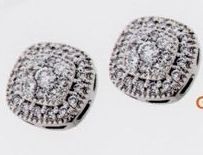 Endless Diamond 14 Karat Cushion Earrings