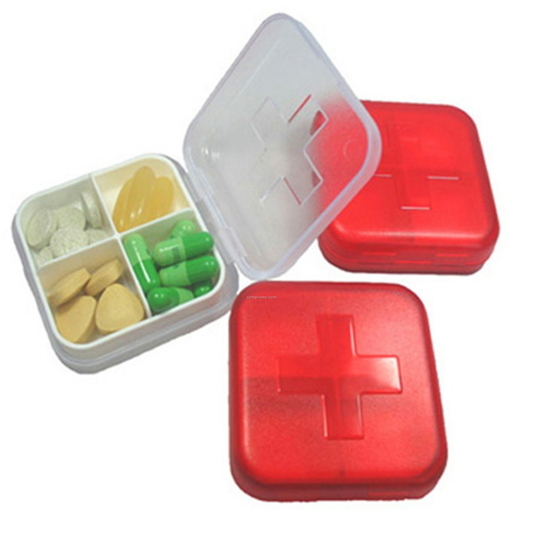 Swiss Four Grid Pill Box