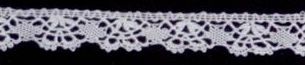 1-3/16" Ecru Fan Cluny Lace Fabric With Double Cluster