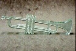 Acrylic Paperweight Up To 20 Square Inches / Trumpet