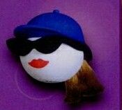 Cool Characters Deluxe Coolball Cool Blue Cap Brunette Antenna Ball