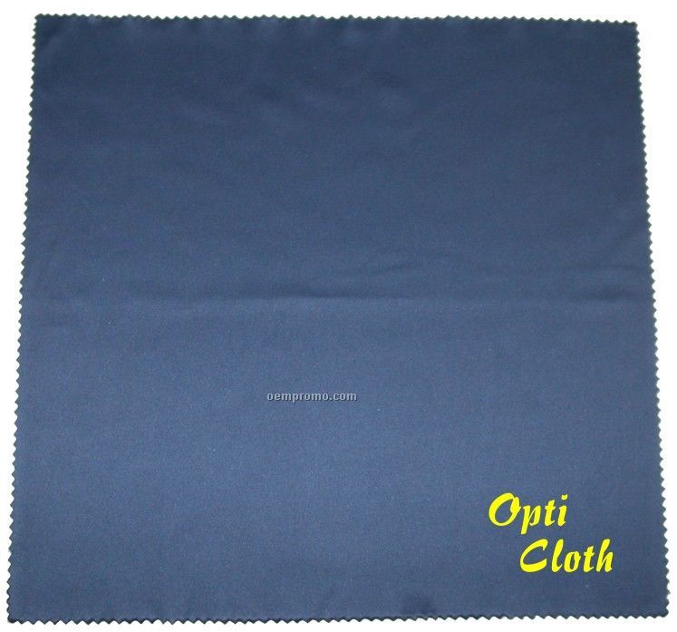 Deluxe 10" X 10" Blue Opticloth With Silk Screened Imprint