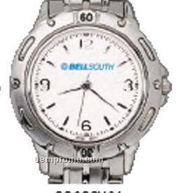 Pedre Men's Silver Tone Riviera Watch W/ Stainless Steel Bracelet