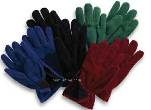 Royal Blue Eco Fleece Zipper Glove