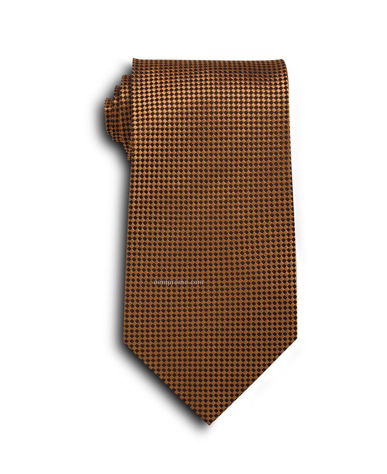Wolfmark Carlton Silk Tie - Brown