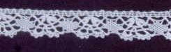 1-3/16" White Fan Cluny Lace Fabric With Double Cluster