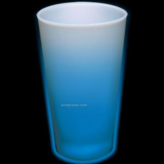 16 Oz. Neon Blue Light Up Pint Glass