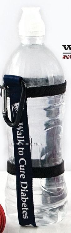 3/4" Harnessed Water Bottle Strap With Carabiner & Rush Shipping