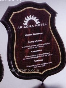 Acrylic Bevelled Red Police Marble Plaque (8"X10"X1/2")