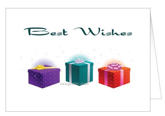 Best Wishes Gift Boxes Greeting Card
