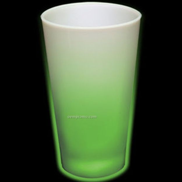 16 Oz. Neon Green Light Up Pint Glass