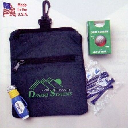 3-pocket Sun Pack Golf Accessory Bag With Tees & Ball Markers