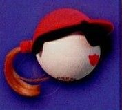 Cool Characters Deluxe Coolball Cool Red Cap Blonde Antenna Ball